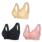 ✨【1+2 ingyen】💞[40–105 kg] Elegáns, elöl gombos pamut melltartó középkorú hölgyeknek🎉49% KEDVEZMÉNY
